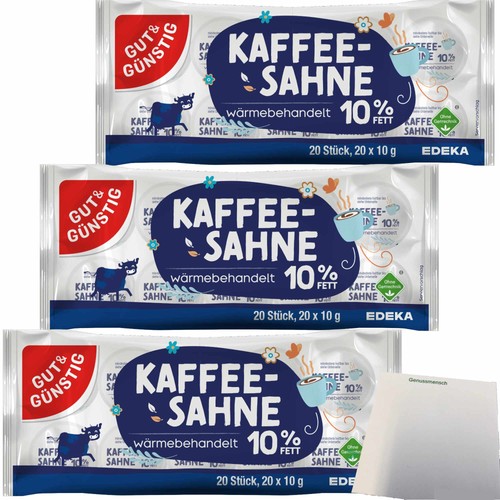 Kaffeesahne fett ohne - 10%,